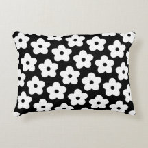Whimsical Schwarz & Weiß Floral Retro und fröhlich