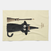 Whimsical Schwarze Katze Frohes Halloween
