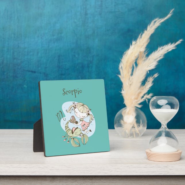 Whimsical Scorpio Girl & Scorpion Fotoplatte (InSitu)