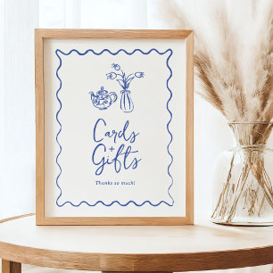 Whimsical Scribble Doodle Karten & Geschenke Schil Poster