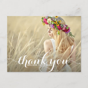 Whimsical Script Abschluss Vielen Dank Postcard Postkarte