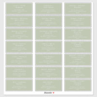 Whimsical Script Sage Wedding Guest Address Labels