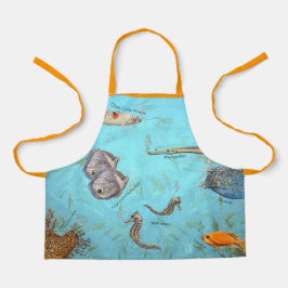 Whimsical Sea Creatures Kid's All-over Print-Schür Schürze