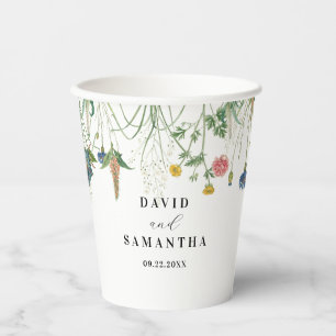 Whimsical Secret Garden Wildblumen Pappbecher