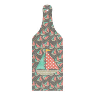 Whimsical Segelboote Schneidebrett