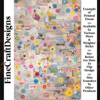 Whimsical Shabby Chic Retro Collage BP6B Decoupage Seidenpapier