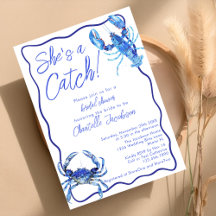 Whimsical Sie ist ein Catch Blue Coastal Brautpart