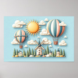 Whimsical Sky Journey Poster