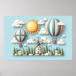 Whimsical Sky Journey Poster