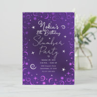Whimsical Sky Wirbel Lila Girls Slumber Party