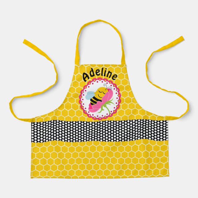 Whimsical Sleeping Honey Bee Personalisiert Schürze (Vorderseite)