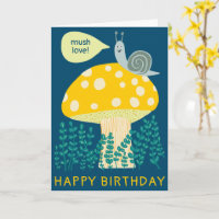 Whimsical Snail on Magical Mushroom CUSTOM Bday