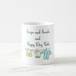 Whimsical Snips and Snails and Puppy Dog Schwanzes Kaffeetasse