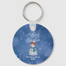 Whimsical Snowman Frohe Weihnachten Schlüsselanhänger