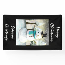 Whimsical Snowman im Winter Weihnachtslandschaft