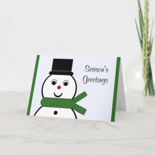 Whimsical Snowman Weihnachtskarte Feiertagskarte