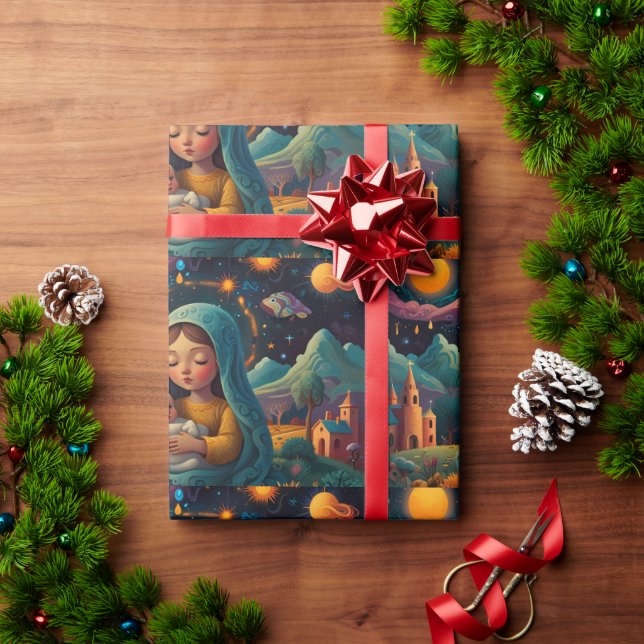 Whimsical Snowman Weihnachtswerk Geschenkpapier (Feiertagsgeschenk)