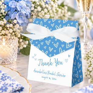 Whimsical Something Blue Handgezeichnete Brautpart Geschenkschachtel