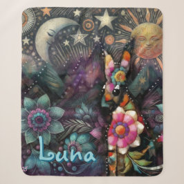 Whimsical Southwest Coyote Animal Personalisiert Sherpadecke