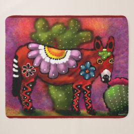 Whimsical Southwest Floral Talavera Style Donkey Sherpadecke