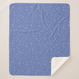 Whimsical Space Muster Sherpa-Decke Sherpadecke