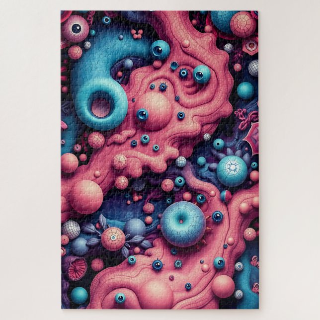 Whimsical Space Shapes - farbenfroher Abstrakter K (Vertikal)