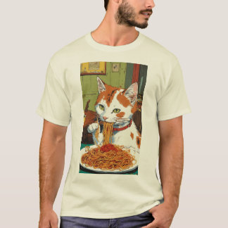 Whimsical Spaghetti Cat - Hergé Inspiriert T - Shi T-Shirt