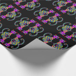 Whimsical spielerisch auffallendes Katzenmuster Geschenkpapier