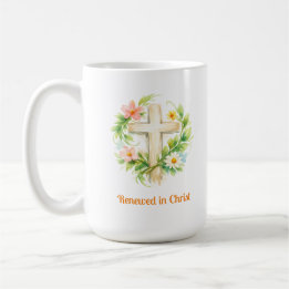 Whimsical Spring Cross Mug - Custom Easter Design Kaffeetasse