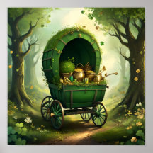 Whimsical St. Patrick's Day Wagon. Patty's Day