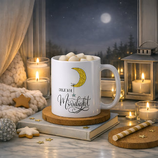 Whimsical Star and Moon Moonlight  Kaffeetasse