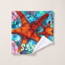 Whimsical Starfish Seashells Beach Personalisiert