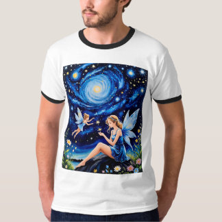Whimsical Starry Night Fairy Shirt