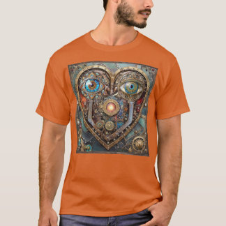 Whimsical Steampunk Herz Ich sehe dich Ich liebe d T-Shirt