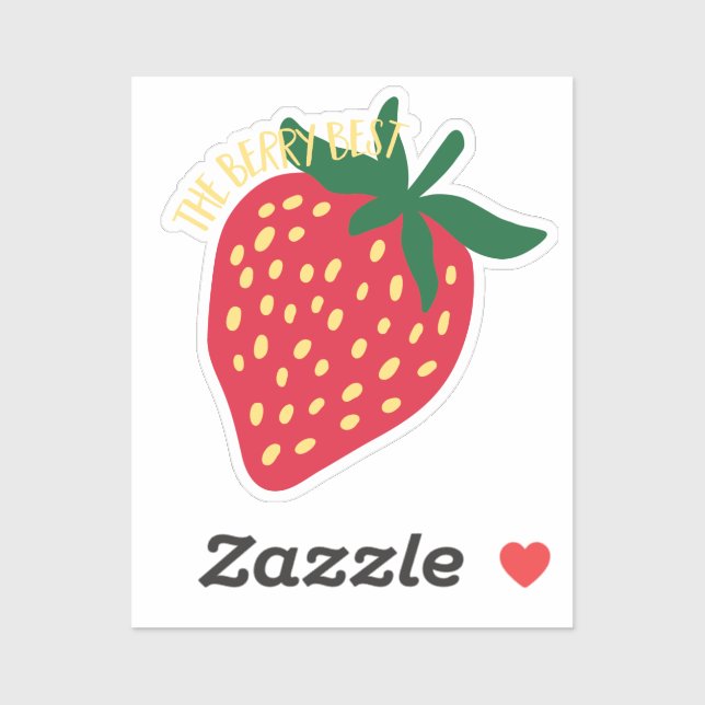 Whimsical Strawberry The Berry Best Aufkleber (Blatt)