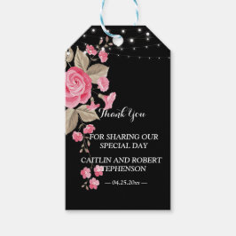 Whimsical String Lights Black danke Geschenkanhänger