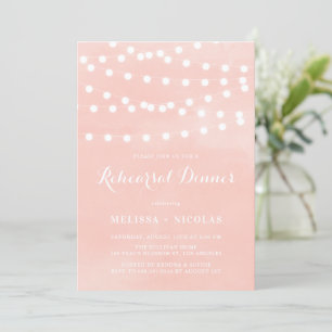 Whimsical String Lights Blush Probe Dinner Einladung