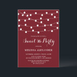 Whimsical String Lights Burgundy Sweet 16 Party Einladung<br><div class="desc">Diese elegante und skurrile,  süße 16-Party Einladung besticht durch weiße Hängelampen auf bordeauxrotem Hintergrund. Personalisieren Sie diese,  indem Sie Ihre Daten hinzufügen. Dieses burgundische 16 . Geburtstag lädt zu Geburtstagsfeiern im Freien ein.</div>