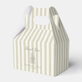 Whimsical Stripe Green Wedding  Geschenkschachtel