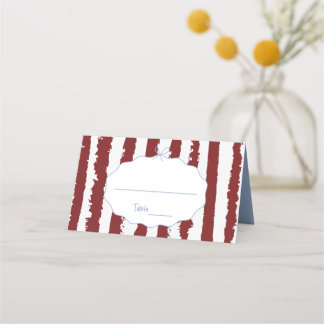 Whimsical Stripes Handwritten Painted Wedding  Platzkarte
