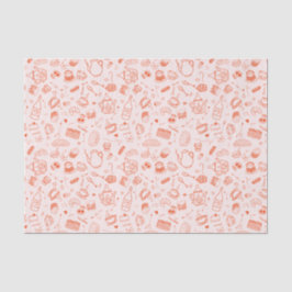 Whimsical Style Tee Party Doodle Seidenpapier