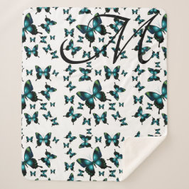 Whimsical Sublime Blue Electric Butterflies Sherpadecke