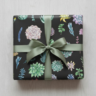 Whimsical Sukkulent Wrap: Das Aufblühen Ihres Gesc Geschenkpapier Set