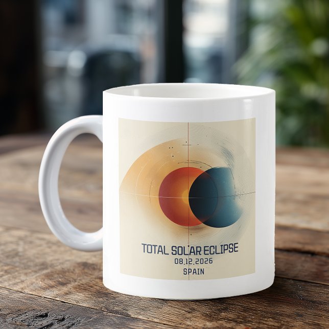 Whimsical Sun Moon Solar Eclipse Kaffeetasse (Custom Eclipse Coffee Mug)