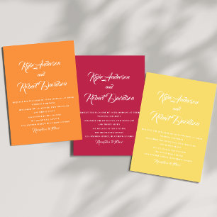 Whimsical Sunset Yellow and Citrus Inspiriert Einladung