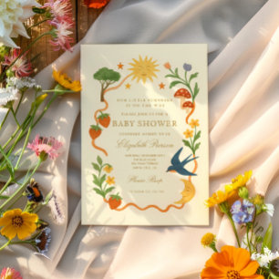 Whimsical Sunshine Baby Dusche Einladung