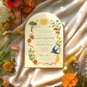 Whimsical Sunshine Baby Shower Einladung
