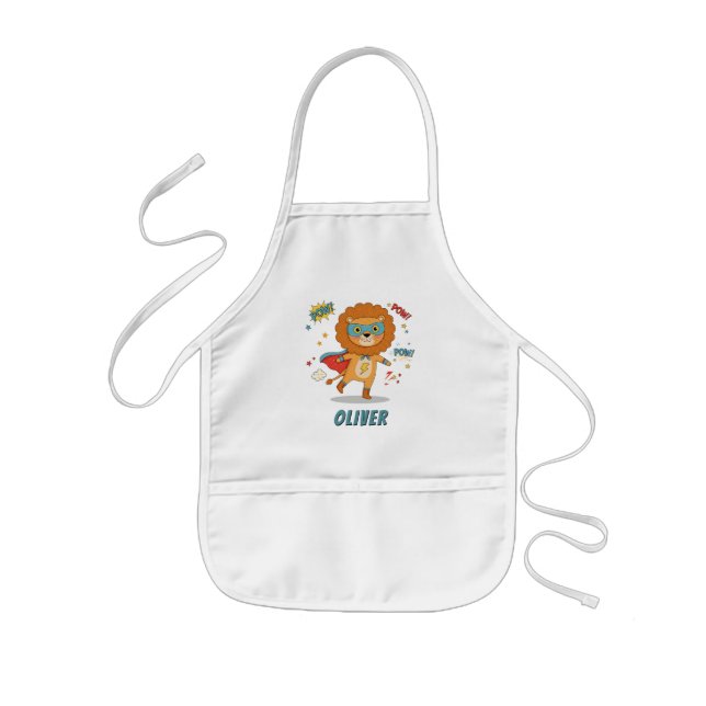 Whimsical Superhero Lion Kinderschürze (Vorne)