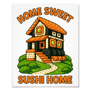 Whimsical Sushi House Feinschmecker Hütte Fotodruck