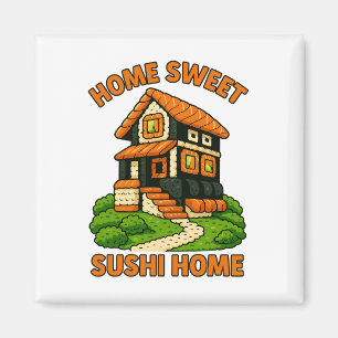 Whimsical Sushi House Feinschmecker Hütte Magnet